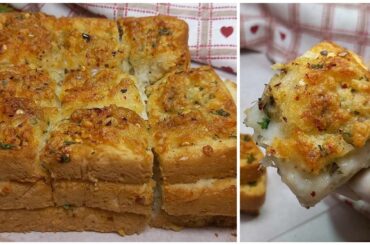 Instant Healthy Breakfast || Cheesy Garlic Bread Recipe || Bread Recipe || Garlic and Butter Recipe