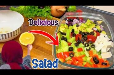 My favourite quick healthy salad|Super delicious salad recipe|AyzalArwaworld