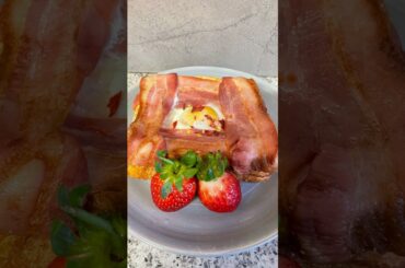 Delicious bacon egg toast #healthy #eggrecipes #easyrecipe