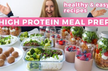 Healthy & High protein Meal Prep with Easy Recipes | Back to School / Work Recipes