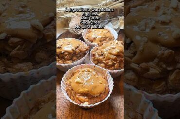 3 Ingredients Flourless Oat & Banana Muffins #healthy #recipe #oats #baking  #cooking  #shorts