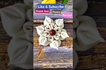 steem bun shape #pastry #baobuns #homemade #healthy #recipes #viralvideo #cake