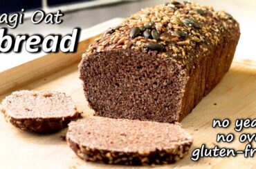 Ragi Oat Bread | No Yeast, No Oven, No Maida, No Egg, Gluten Free | Easy Millet Oatmeal Bread
