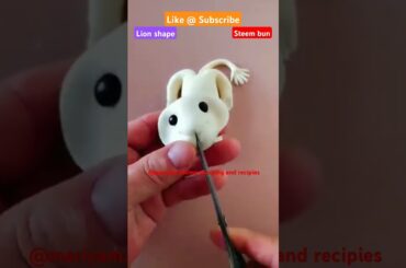 lion shape steembun #pastry #snacks #homemade #viralvideo #healthy #viralrecipe