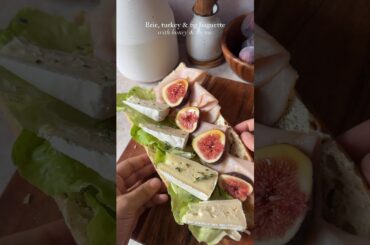 Fig, brie, turkey sandwich #foodshorts #healthyfood #recipe #brie #sandwich #healthy #yummy