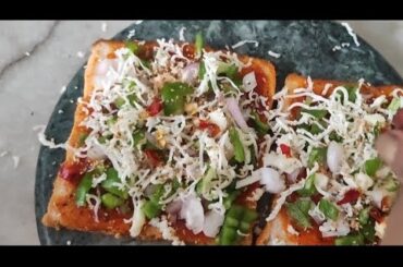 Easy pizza sandwich recipe^^ #cooking #snackideas #snacks #healthy #veggies #pizzasandwichrecipe