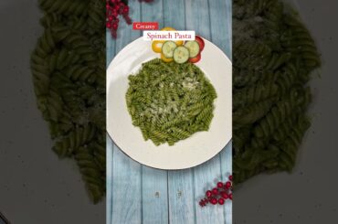 Creamy Spinach Pasta - Easy and quick recipe #healthy #shorts
