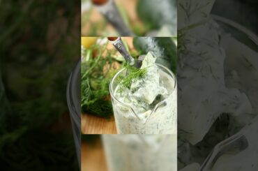 Creamy Tzatziki Yogurt Sauce in 5 Minutes | Healthy, homemade and easy! #sauce #healthy #shorts