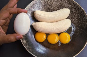 Just Add Eggs With Bananas Its So Delicious! Simple Breakfast Recipe. Healthy Cheap & Tasty Snacks.
