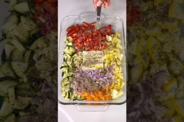 Veggies/Pasta/Shrimp one pan dish #quickandhealthy #recipe #healthy #lunch #dinner #viralshorts