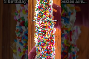 Low Calorie, High Protein Frosted Birthday Cake Footlong Cookie