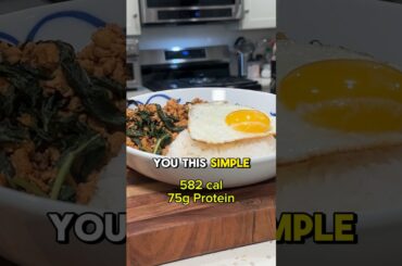 Turkey Pad Kra Pao #HighProtein #PadKraPao #LowCalorie #HealthyRecipes #FitMeals #Thaifood #mealprep