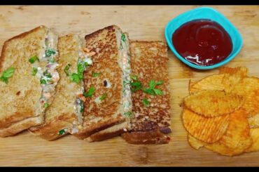 Tasty and healthy Hung curd cheese sandwich|cheese sandwich recipe|creamy,tangy & full of veggies|