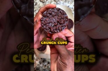 Peanut Butter Crunch Cups #youtubeshorts #plantbased #easyrecipes #chocolate #healthysnacks #recipe