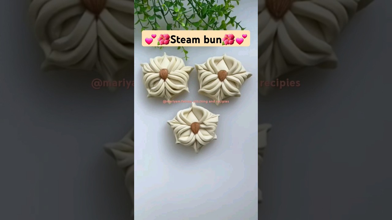 Homemade steam bun /Easy bun shape #healthy #recipe #viralshort Homemade steam bun /Easy bun shape #healthy #recipe #viralshort