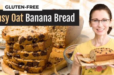 Chocolate Chunk Banana Bread | Healthy with Oat Flour