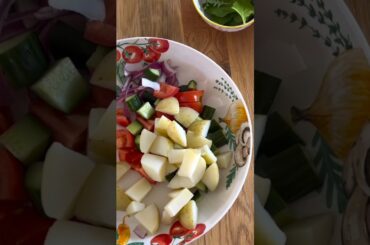 Healthy salad with veggies, for weight loss check out description for full recipe