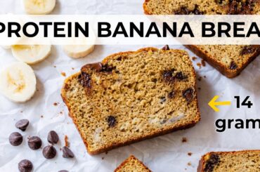 HEALTHY BANANA BREAD | high-protein recipe, easy & moist!