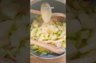 Delicious & Healthy Caesar Salad Recipe #food #recipe #foodie #cooking #salad #chicken #viralvideo
