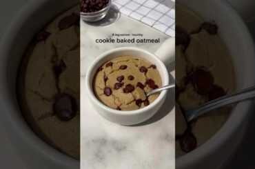 Easy healthy cookie baked oatmeal #shorts #healthy #easyrecipe #foryou #viralvideo #fyp #food #bake