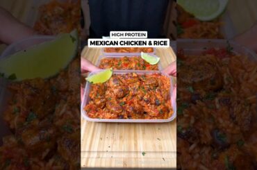 Delicious High Protein Mexican Chicken & Rice Meal Prep Recipe #mealprep #highproteinrecipes #shorts