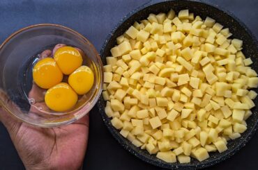 Just Add Eggs With Potatoes Its So Delicious! Simple Breakfast Recipe. Healthy Cheap & Tasty Snacks.