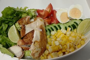 ROASRED CHICKEN SALAD,HEALTHY SALAD RECIPE #ofwsingapore #food #healthyfood #highlights