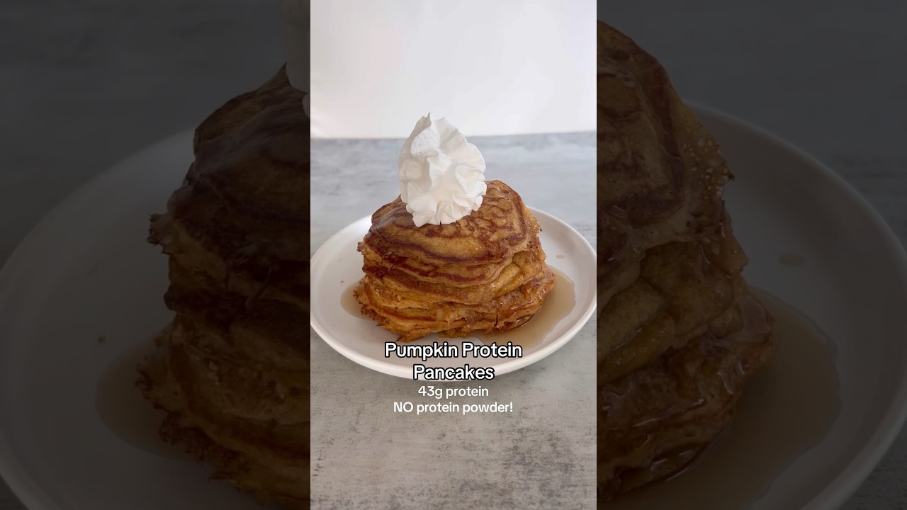 Pumpkin Protein Pancakes | 43g Protein | NO PROTEIN POWDER Pumpkin Protein Pancakes | 43g Protein | NO PROTEIN POWDER