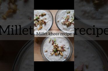 Healthy Millet dessert recipe #healthyrecipes #easyrecipes #milletrecipe