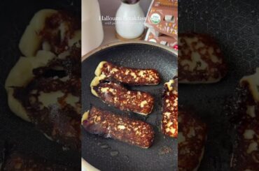 Halloumi breakfast bagel #foodshorts #recipe #easyrecipe #healthy #breakfast #healthyfood #yummy