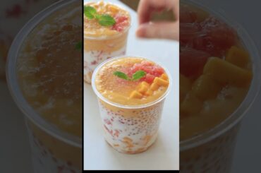 Healthy and tasty fruits mango milk shake|morning healthy breakfast|mango milk shake#shorts#viral