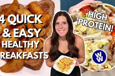 4 QUICK & EASY HEALTHY BREAKFAST RECIPES | WeightWatchers Low Point Recipes | Higher Protein Recipes