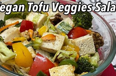 Vegan Tofu Salad | Tofu Salad Indian Style for Weight Loss | Weight Loss Tofu Salad for Lunch/Dinner