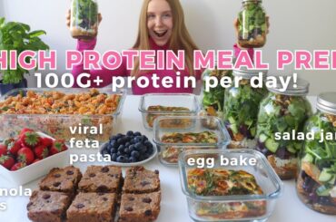 Easy Healthy & High protein Meal Prep | 100G+ Protein Per Day!