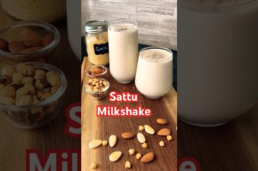 Protein Shake | Sattu Milkshake Recipe #healthy #foodie #protein drink #cooking #recipe #ytshort