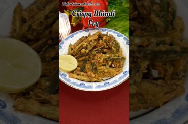 CRISPY BHINDI FRY RECIPE | BUINDI FRY RECIPE | 2 MINUTES RECIPE | SNACKS RECIPE #shorts #viral
