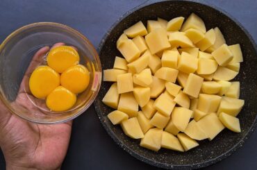 Just Add Eggs With Potatoes Its So Delicious! Simple Breakfast Recipe. Healthy Cheap & Tasty Snacks.