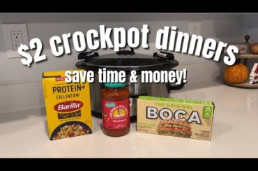 $2 CROCKPOT DINNERS! Healthy Fall Crockpot Recipes | Extreme Budget HEALTHY Recipes