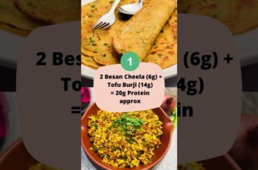 5 High Protein Indian Vegetarian Breakfast Options | 20g Protein Meal Ideas | Healthy | Weight Loss