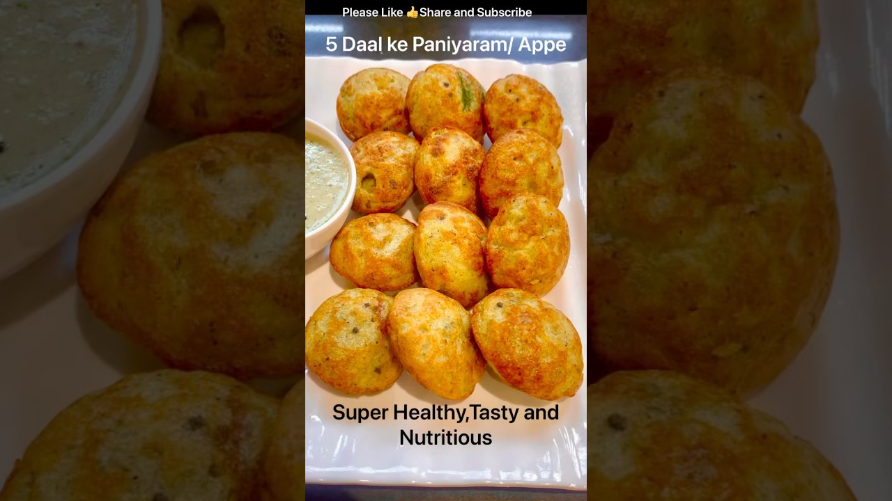 Healthy High Protein Veg Breakfast / 5 Daal ke Paniyaram / Appe #shorts #recipe Healthy High Protein Veg Breakfast / 5 Daal ke Paniyaram / Appe #shorts #recipe