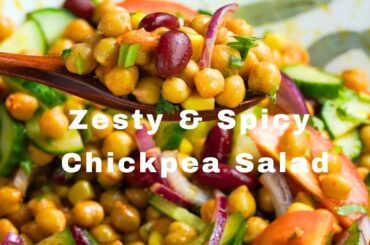 Protein-Packed Chickpeas Salad Recipe | Quick & Healthy Low-Calorie Meal!
