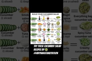Try These Cucumber Salad Recipes By @brynaratanutrition #healthy #salad #howtomakesalad #recipe