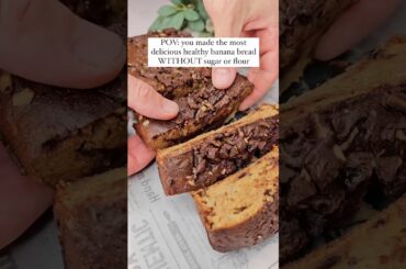 If you love Banana Bread you need to try this Healthy NO sugar and NO Flour Recipe
