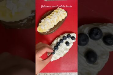 Yummy sweet potato with banana #breakfast #homemade #healthy