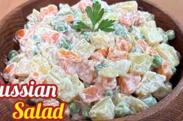 RUSSIAN SALAD With Only 4 ingredients | Best Healthy Salad Recipe