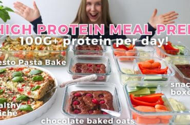 Healthy & High protein Meal Prep with Easy Recipes | 100G+ Protein Per Day!
