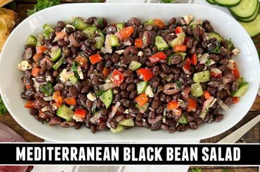 Mediterranean Black Bean Salad | HEART-HEALTHY 10 Minute Recipe