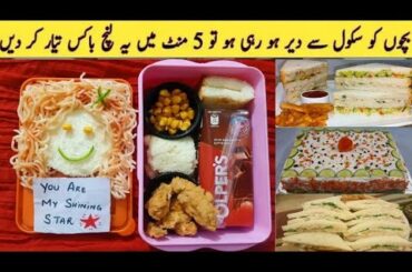3 Lunch Box Ideas in 5 Minutes | Healthy and Quick Lunch Box Recipes for Busy Moms | Lunch Box Ideas