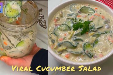 Viral Cucumber Jar Salad Recipe |Salad For Rice,Biryani | Easy End Healthy Salad Recipe