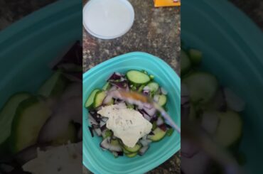 Time for the cucumber salad. #recipe #healthy #cucumber #salad #favorite #cucumbersalad